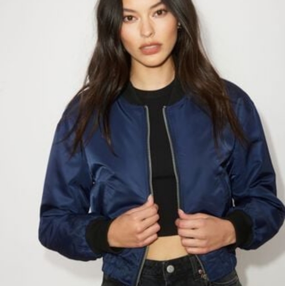 Dynamite Navy Bomber Jacket - Picture 1 of 5